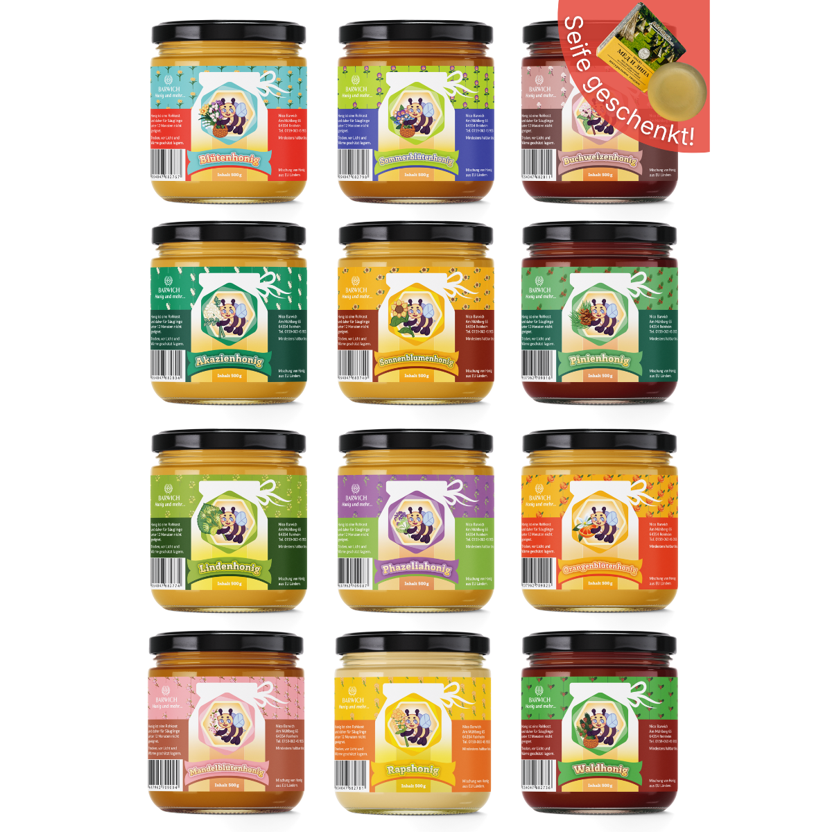 Bundle: 12 Sorten + Honigseife
