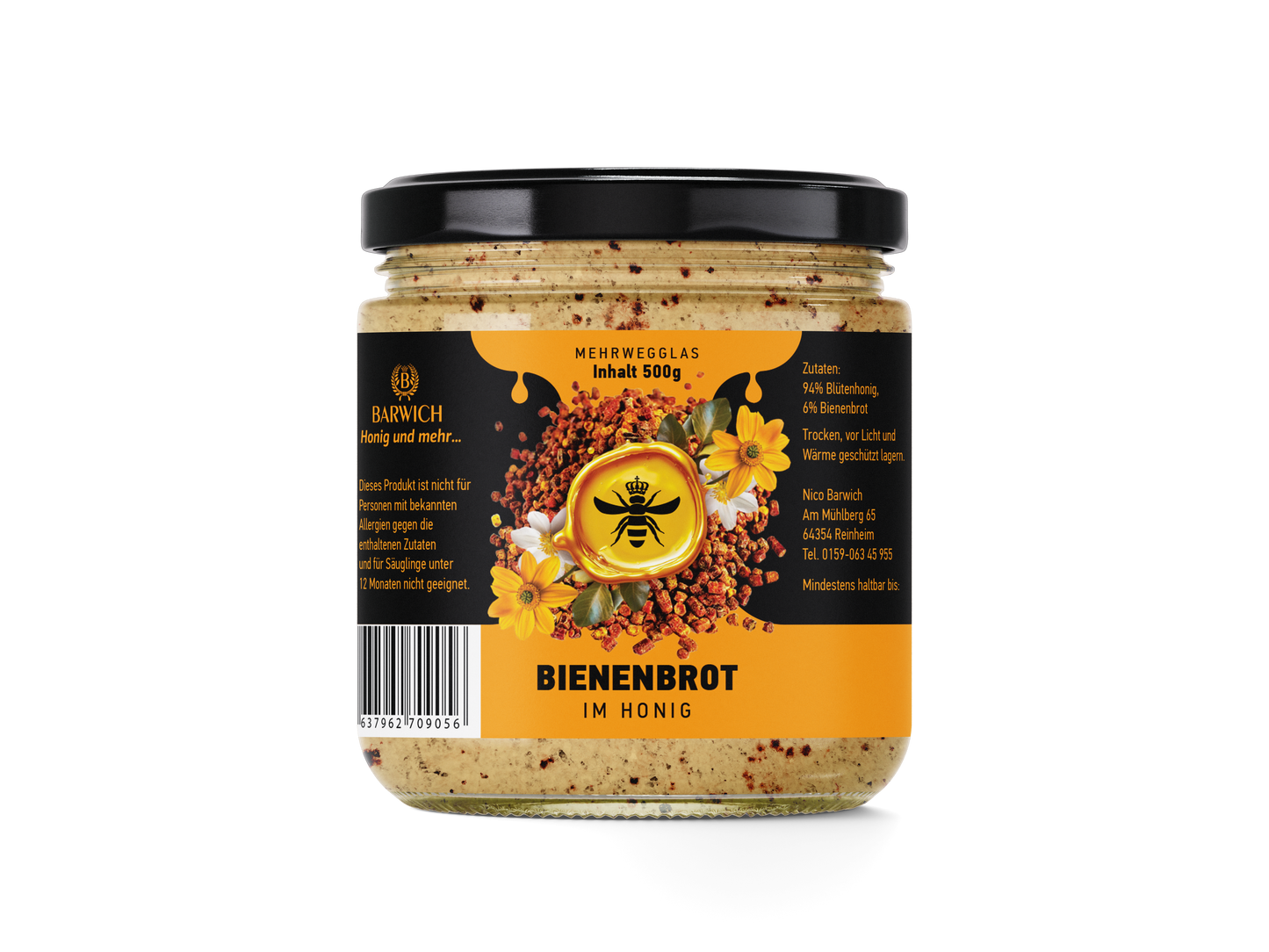 Honig mit Bienenbrot