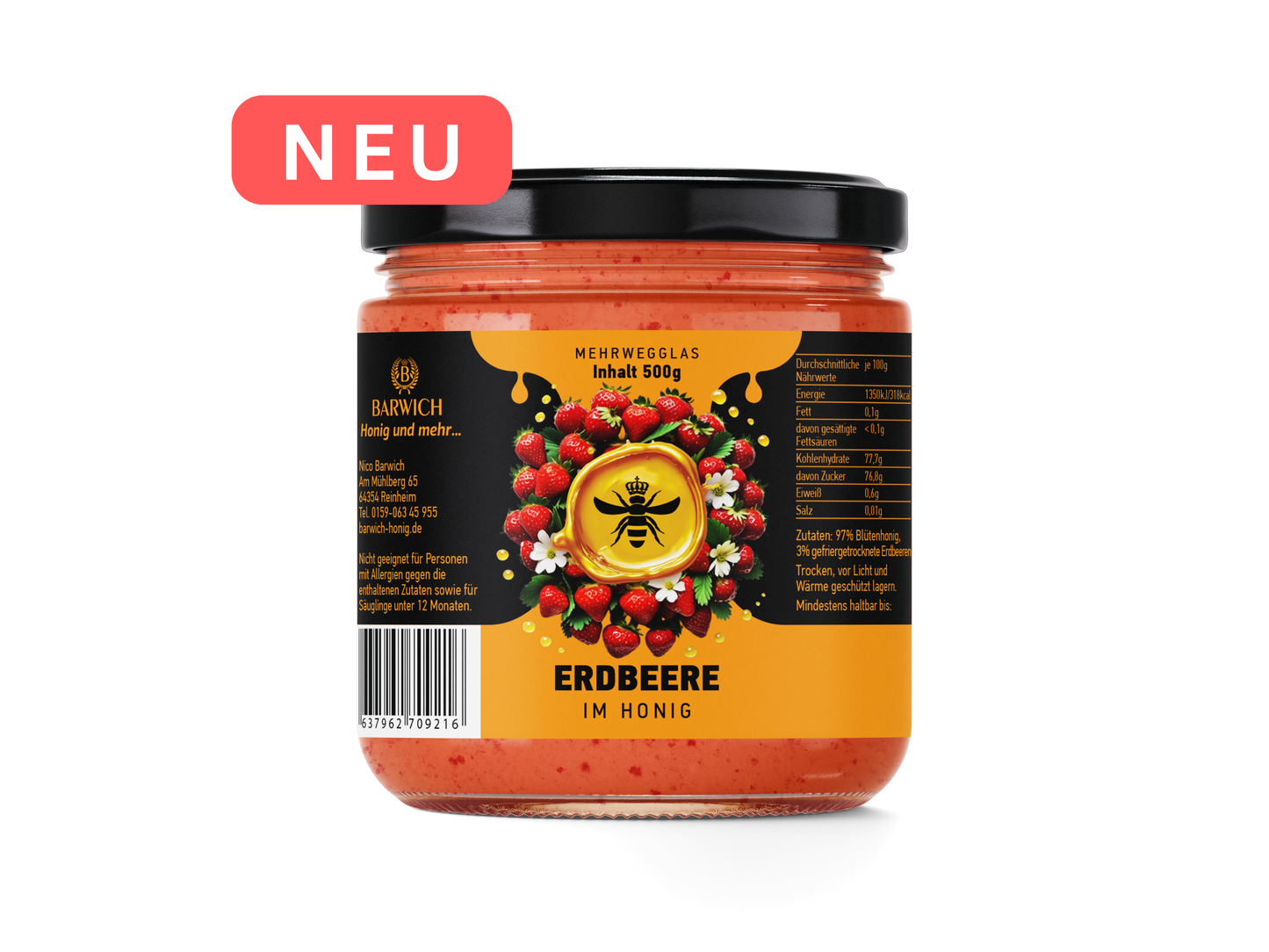 Erdbeere im Honig